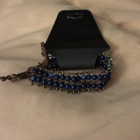 Navy Beaded Wrap Bracelet NWT - Picture 4 of 5